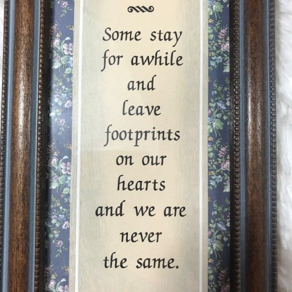 Antique Florals 'Some People' Poem Mahogony Finish Glass Frame Wall Art - Picture 3 of 7